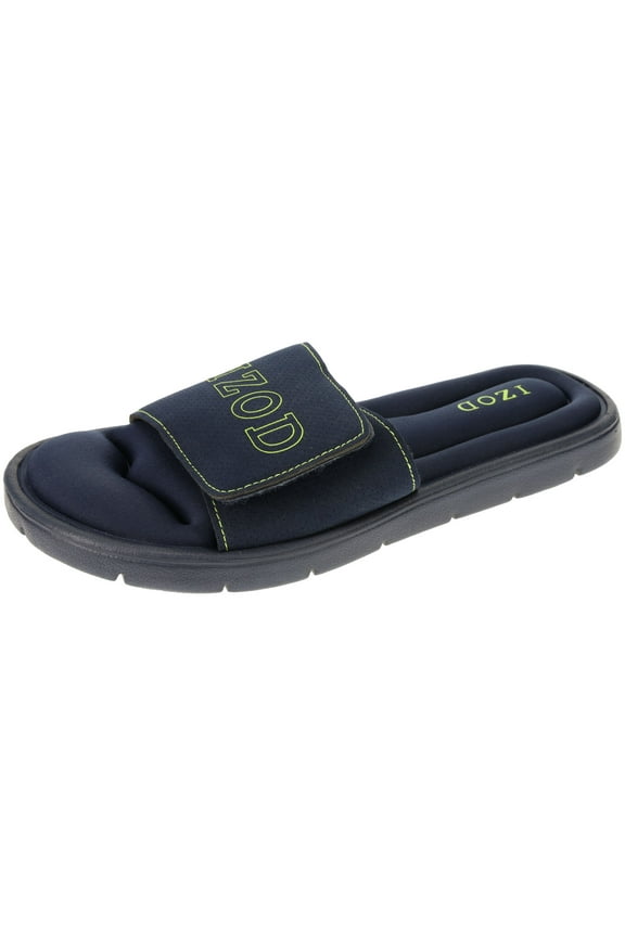 Men's Stephen Adjustable Sport Slide Sandal with Memory Foam, Men's size 7-8 to Men's size 13-14 (7-8, Navy)