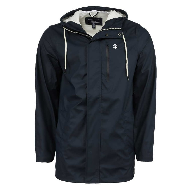 Izod men's hooded rain clearance jacket
