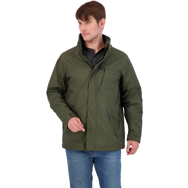 IZOD Men's Water Resistant Midweight Jacket with Polar Fleece Lining
