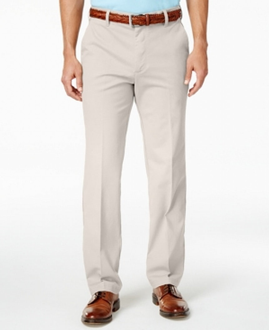 IZOD Mens 36x29 StraightLeg Khakis FlatFront Pants
