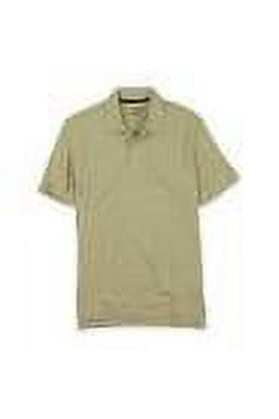 Mens Basix Sun Control Upf 15 Rugby Polo Shirt, Beige, Small