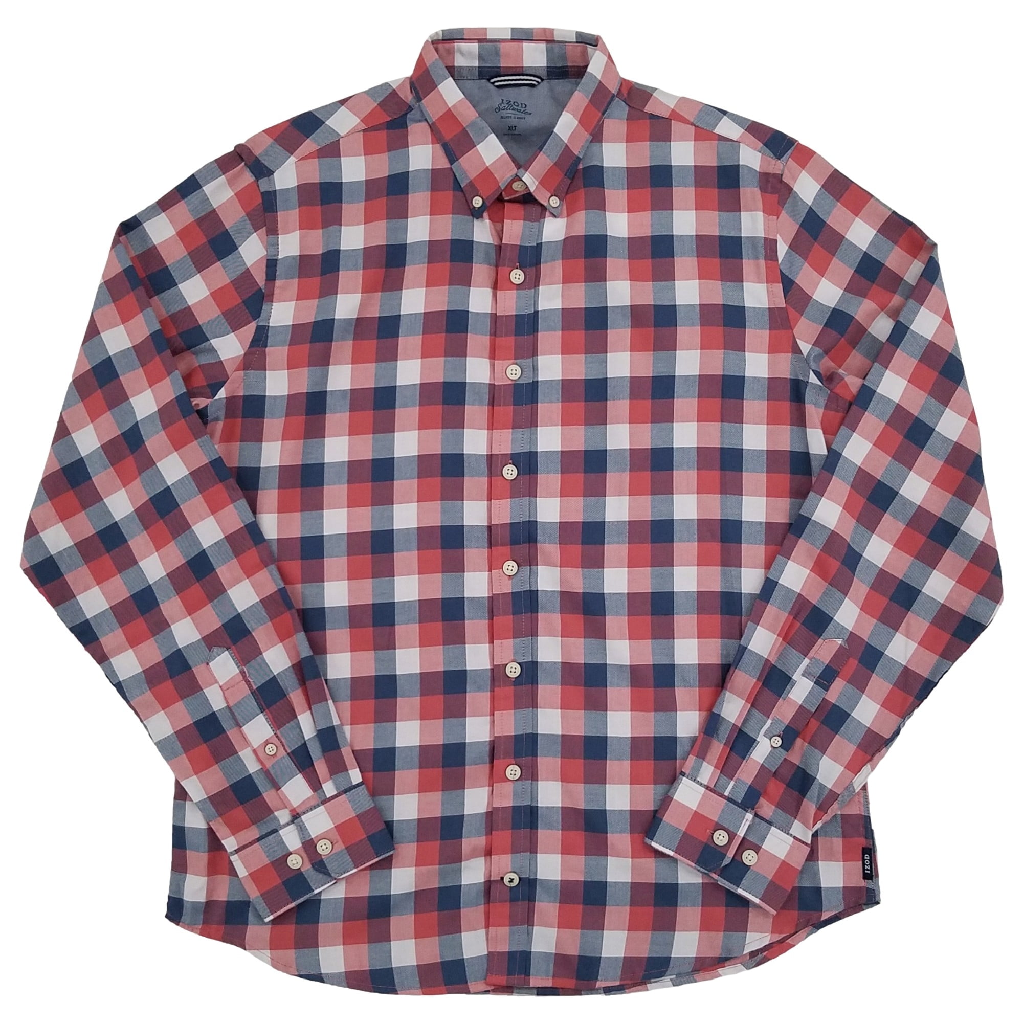 IZOD Mens Big & Tall Rosewood Red Plaid Long Sleeve Button-Down Shirt 3XL - Walmart.com IZOD Mens Big & Tall Rosewood Red Plaid Long Sleeve Button-Down Shirt 3XL - Walmart.com