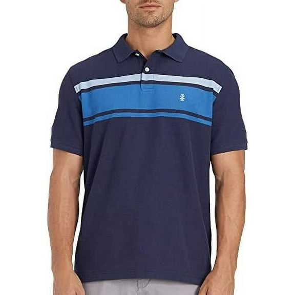 IZOD Mens Chest Stripe Polo Shirt, X-Large, Navy