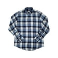 thumbnail image 1 of IZOD Mens Club Blue Plaid Long Sleeve Button-Down Flannel Shirt Large, 1 of 1