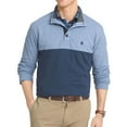 thumbnail image 1 of IZOD Mens Colorblocked Henley Shirt, Blue, Small, 1 of 2