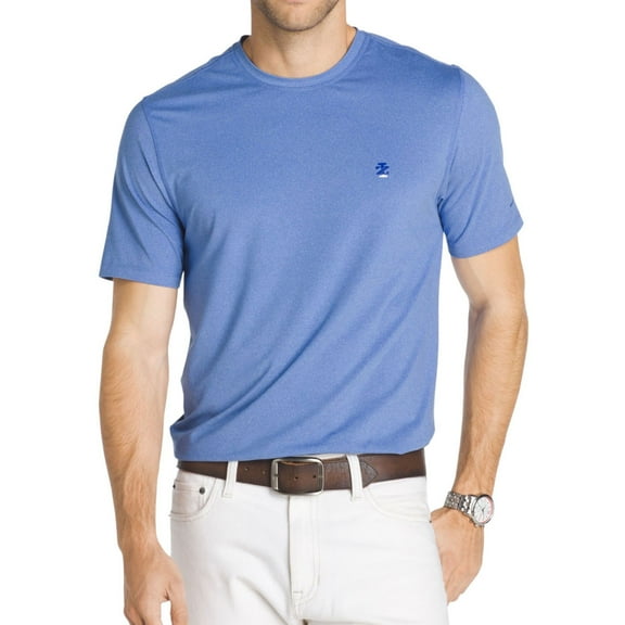 IZOD Mens CoolFX Cotton Basic T-Shirt, Blue, Small