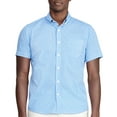 thumbnail image 1 of IZOD Mens Football Print Short Sleeve Button Down Shirt Medium Light blue, 1 of 3