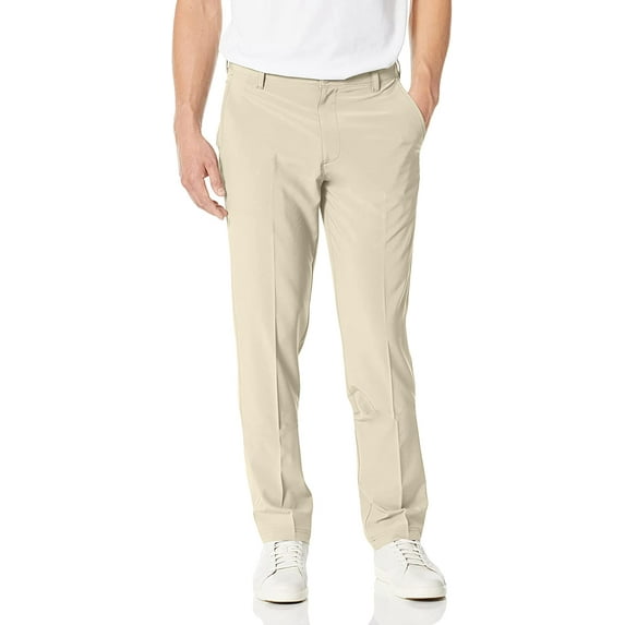 IZOD Mens Golf Swingflex Straight Fit Pant 33W x 32L Red Khaki