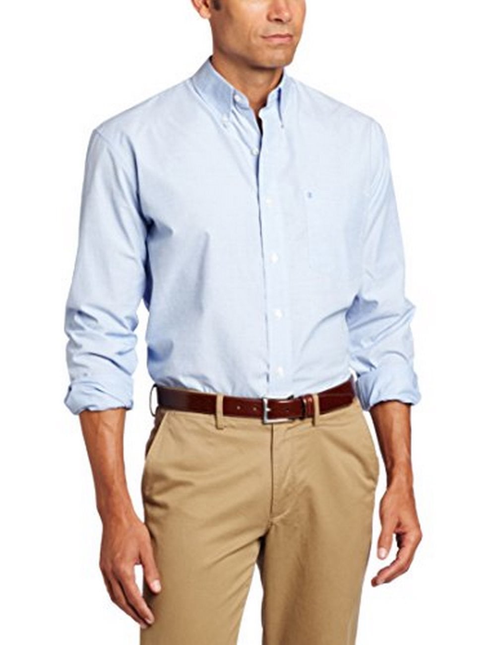 Light Blue Long-Sleeve Button-Down Shirt