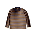 thumbnail image 1 of IZOD Mens Navy Blue & Orange Stripe Classic-Fit Long Sleeve Quarter-Zip Shirt 2X, 1 of 1