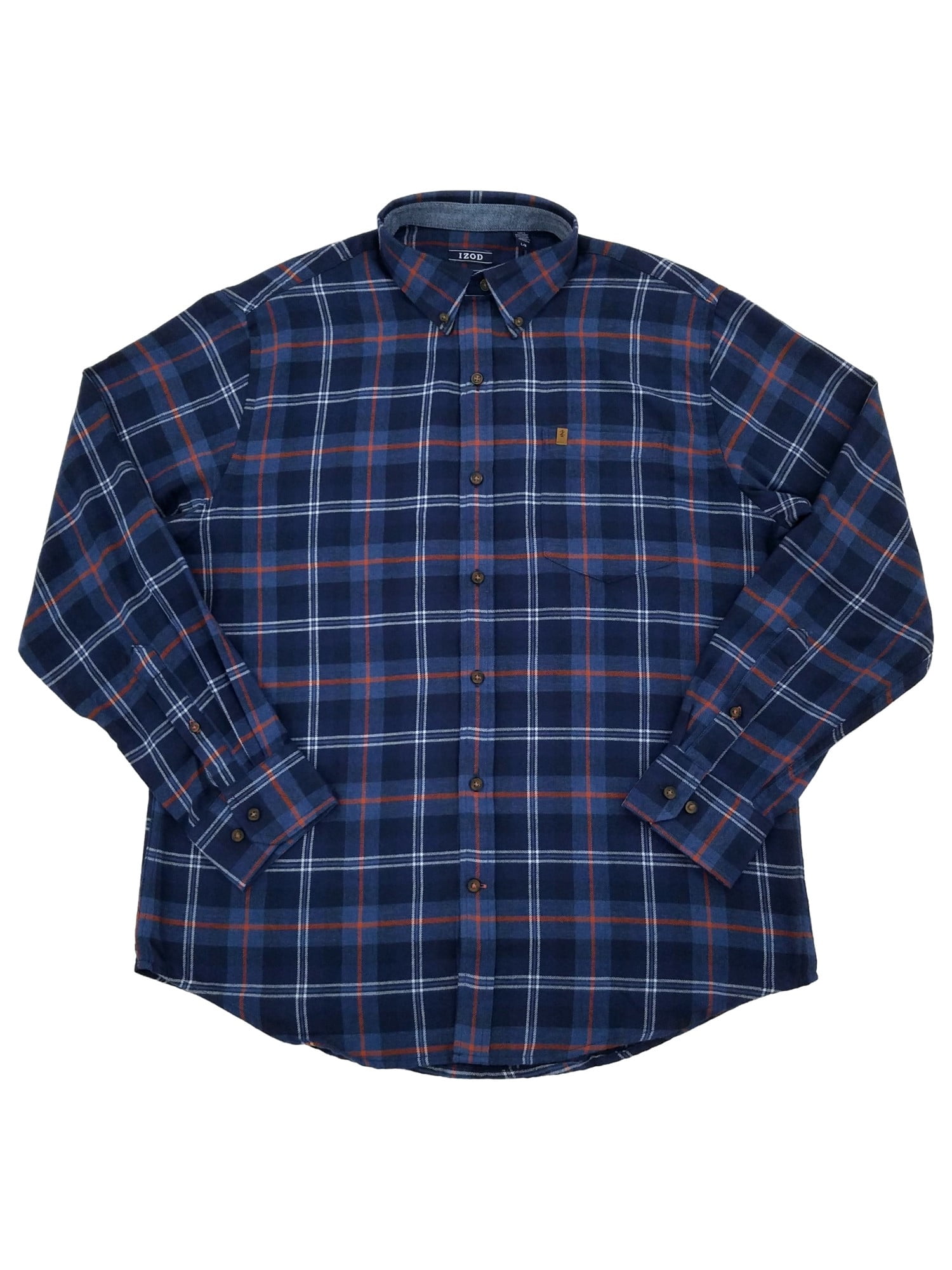 IZOD-Mens-Peacoat-Blue-Plaid-