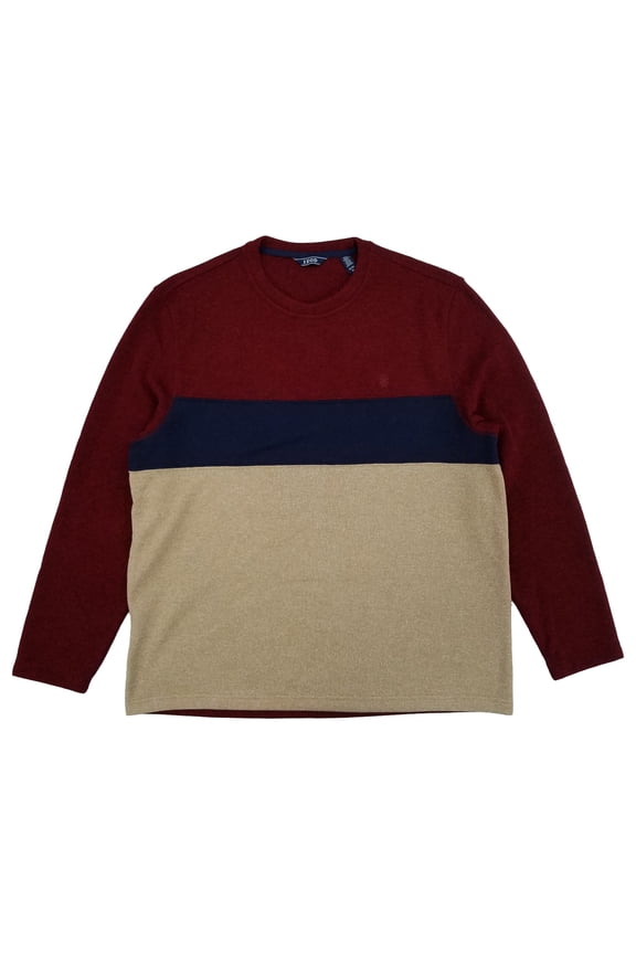 Mens Port Royale Colorblock Long Sleeve Fleece Crewneck Sweatshirt X-Large