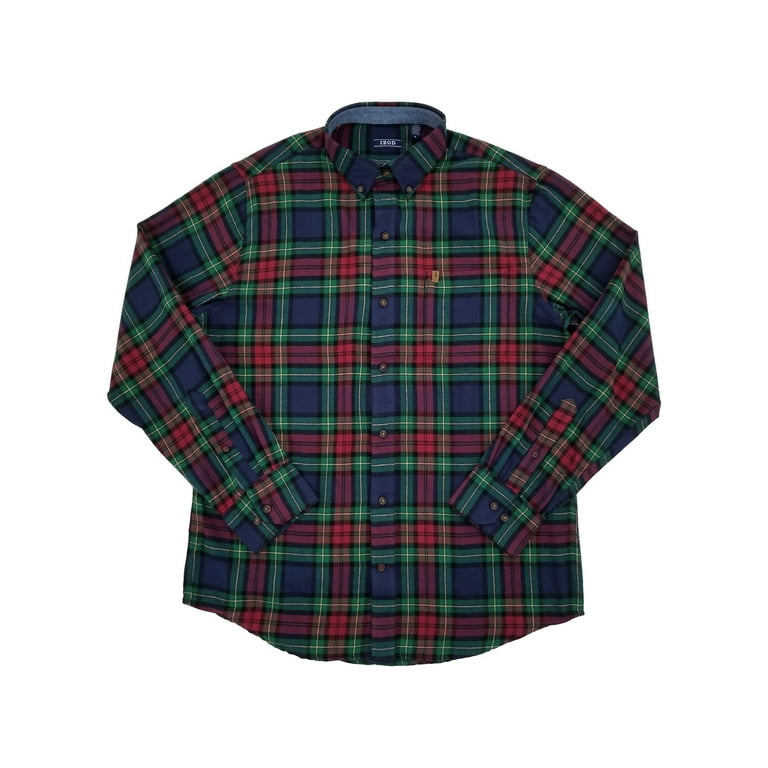 Medium Green Plaid Flannel Shirt