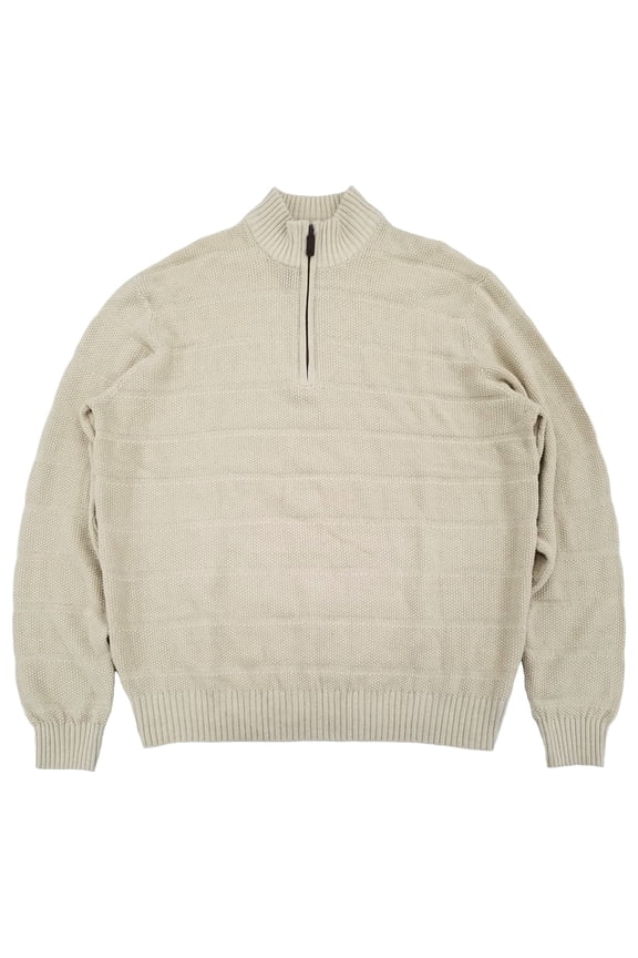 Mens Rock Heather Long Sleeve Rugby Quarter-Zip Sweater X-Large