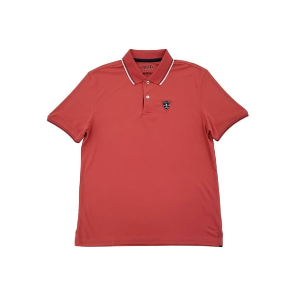 IZOD Mens Saltwater Red Advantage Performance Untucked Golf Polo T Shirt 2XL Walmart Business Supplies