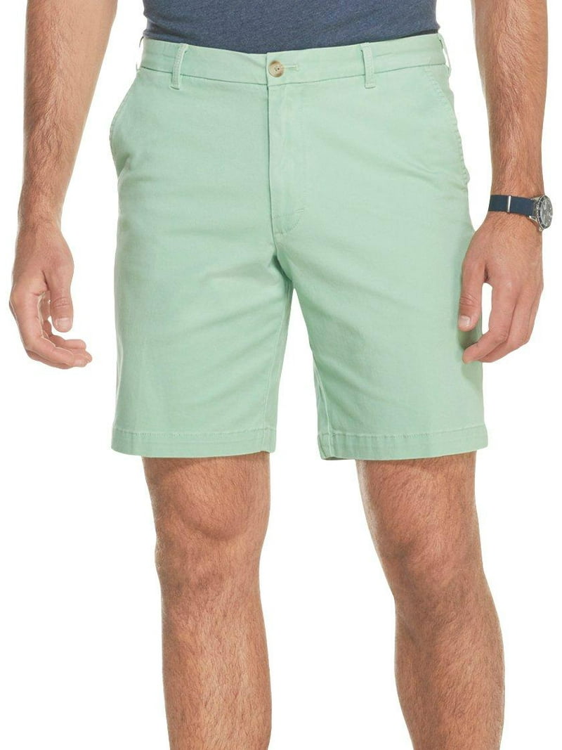 IZOD Mens Saltwater Stretch Chino Shorts, Flat Front, Stretch