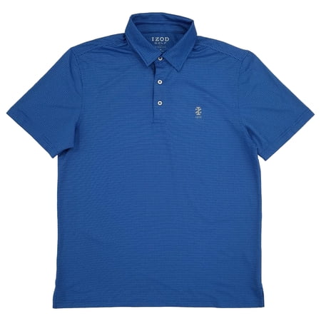 IZOD Mens True Blue Swingflex Stretch Performance Golf Polo Shirt M