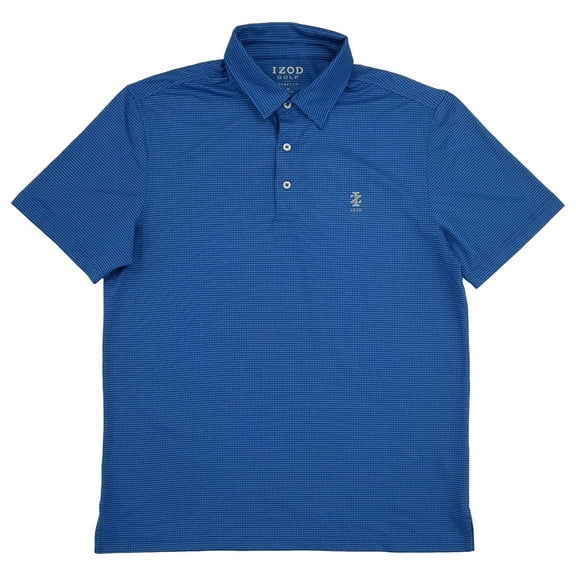 IZOD Mens True Blue Swingflex Stretch Performance Golf Polo Shirt M