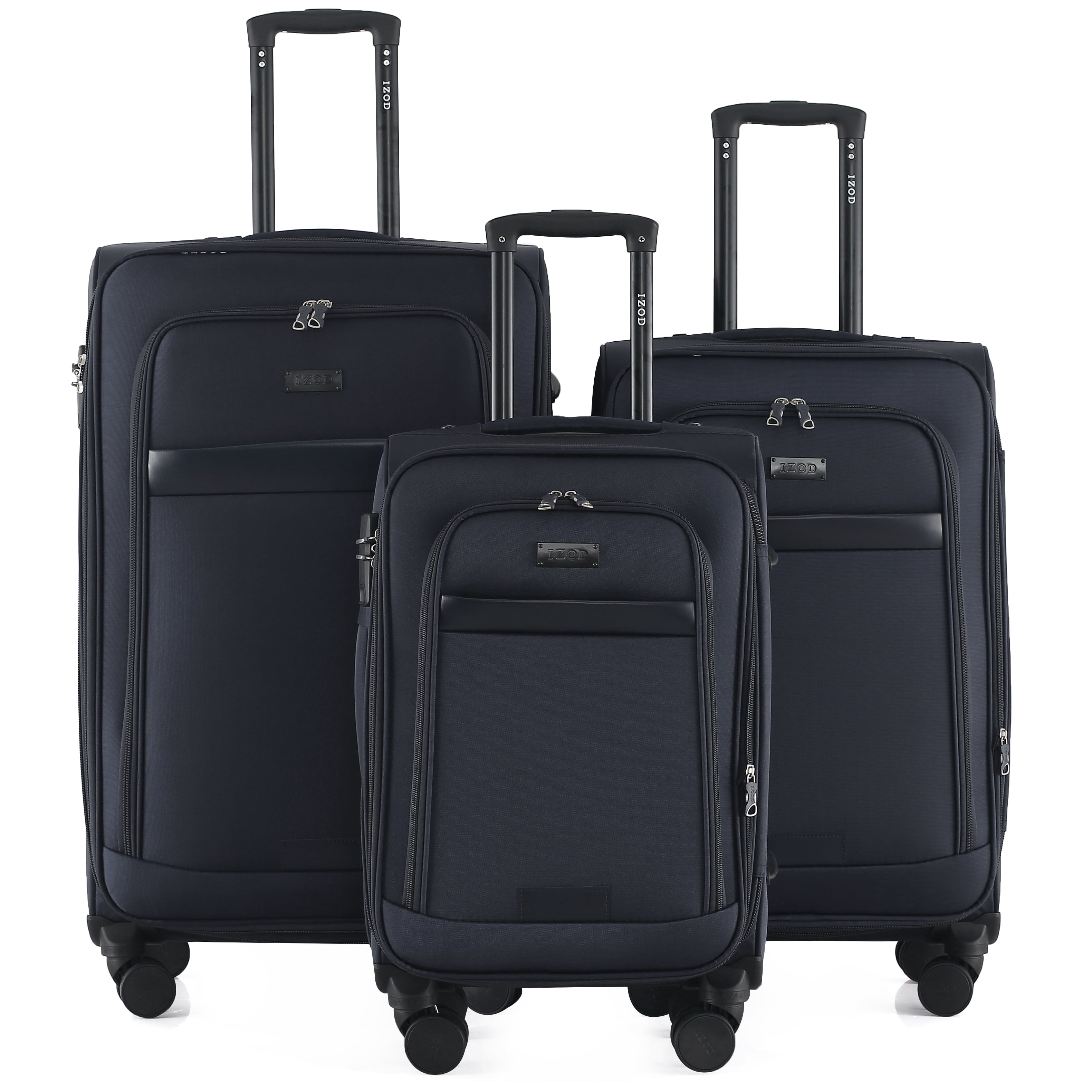 IZOD Noah Shell 3 Piece Luggage Set - Lightweight, Expandable