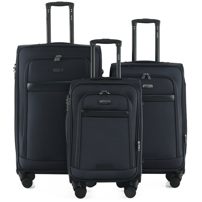 IZOD Expandable Luggage Set - 360 Dual Spinning Wheels - 3 Piece