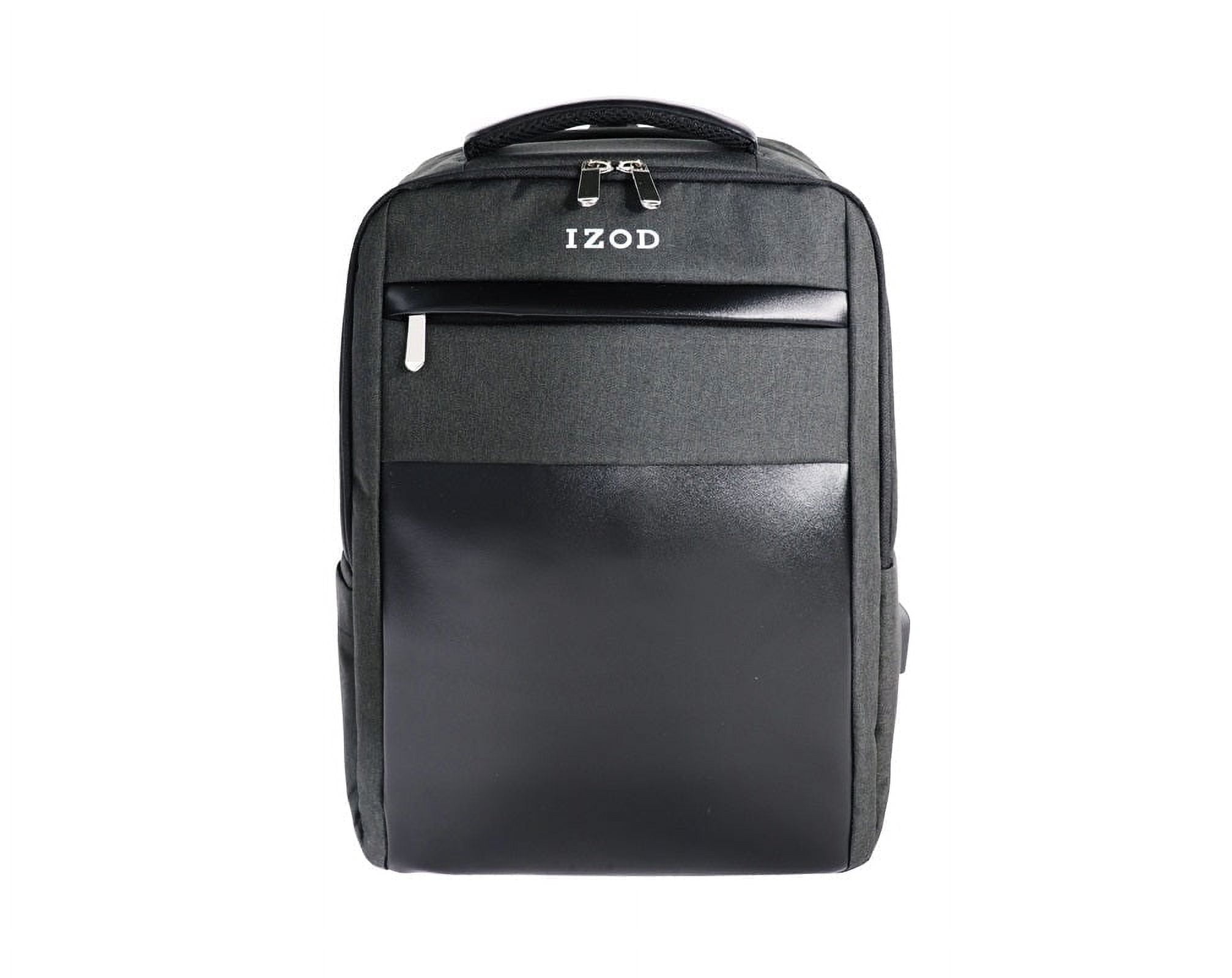IZOD Penn Business Travel Slim Durable Laptop Backpack USB