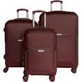 thumbnail image 1 of IZOD Regina Expandable ABS Hard shell Lightweight 360 Dual Spinning Wheels Combo Lock 28", 24", 20" 3 Piece Luggage Set / Brown, 1 of 1