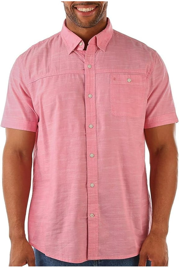 Saltwater Button Down Shirt, X-Large, Pink