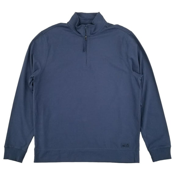 IZOD Saltwater Classics Mens Vintage Indigo Quarter-Zip Pullover Sweatshirt 3XL