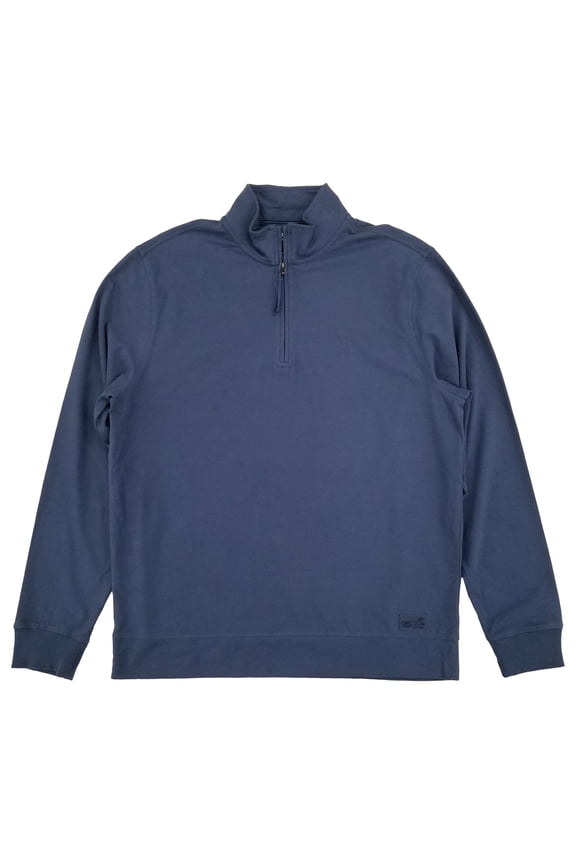 Saltwater Classics Mens Vintage Indigo Quarter-Zip Pullover Sweatshirt 3XL