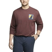 IZOD Saltwater Mens Big & Tall Burgundy Sunset Dog Long Sleeve Shirt 2XL