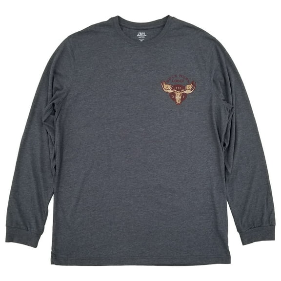 IZOD Saltwater Mens Big & Tall Gray Heather Lodge Long Sleeve Shirt 2XL
