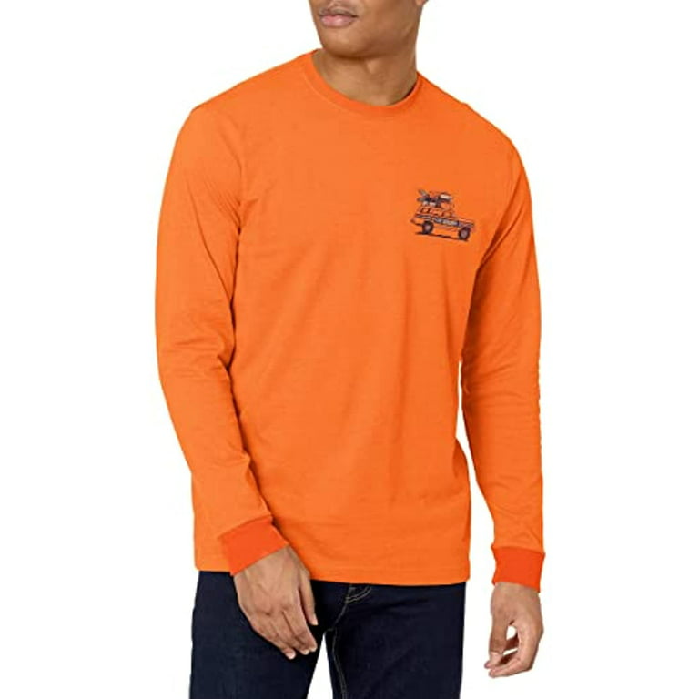 IZOD Saltwater Mens Big & Tall Orange Weekend Bound Long Sleeve Shirt Large