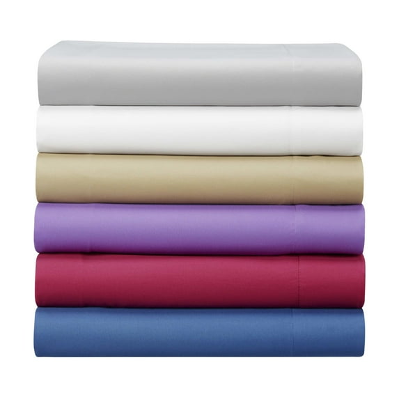 IZOD Teen Solid Print Polyester/Microfiber Sheet Sets, Twin-XL, Purple, 3-Pieces