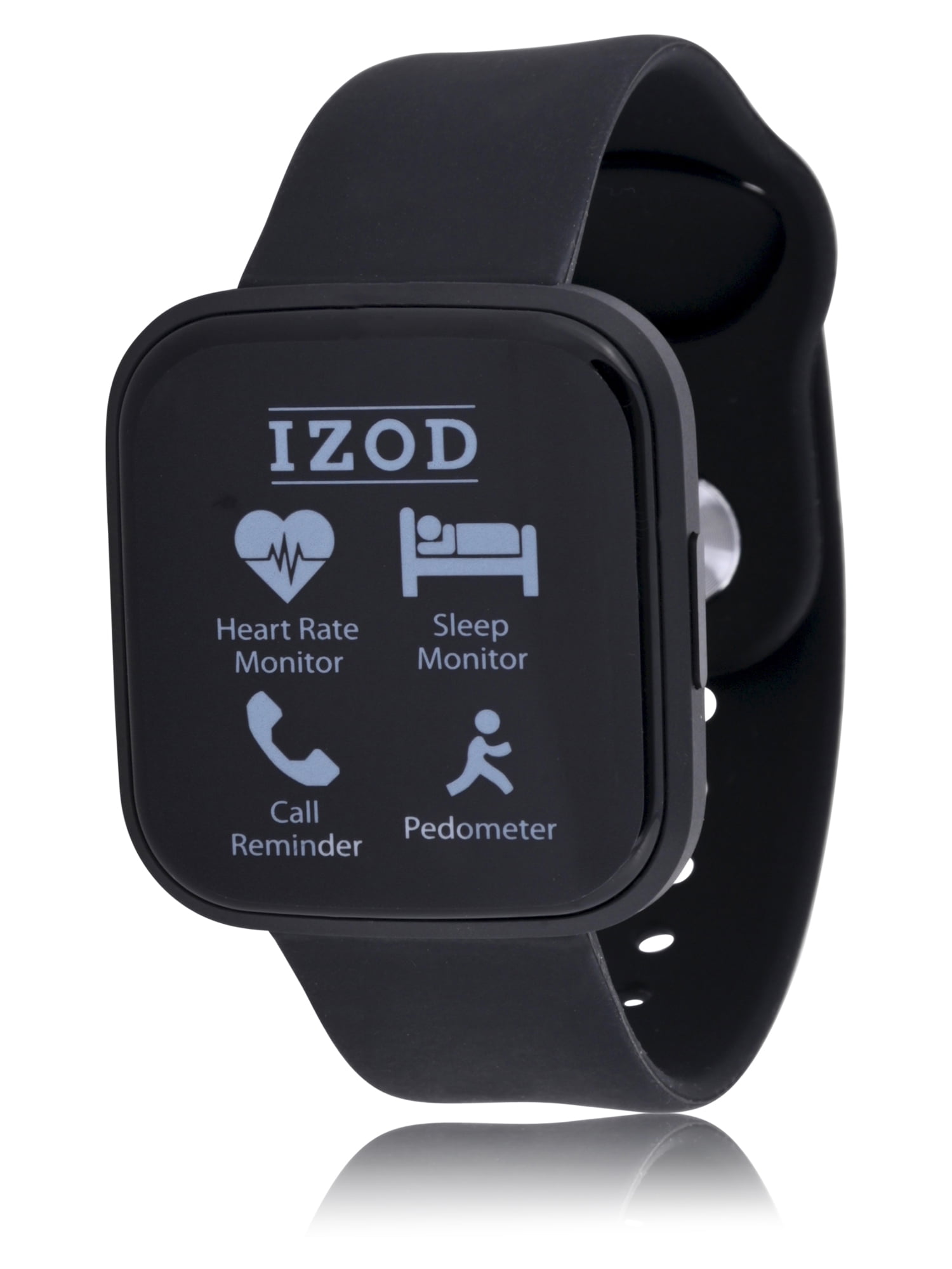 IZOD Unisex Smart Watch with Silicone Strap in Black IZO9397BU ...