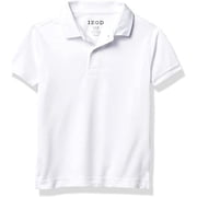 IZOD WHITE Boys School Uniform Short Sleeve Polo Shirt, US 4T