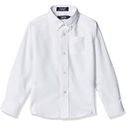 IZOD WHITE Boys' Long Sleeve Solid Button-Down Oxford Shirt, US 6