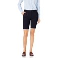 thumbnail image 1 of IZOD Women's Juniors Uniform Bermuda Shorts, Skinny Style with Hook & Eye Closure, Stretch Twill Fabric 3 Navy, 1 of 8