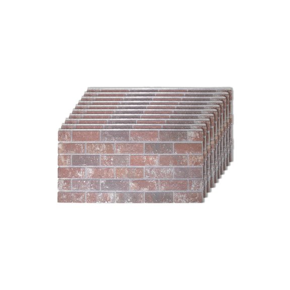Izodekor 3D Brick Effect Wall Panels - Cladding, Stone Look, Styrofoam Facing for Living Room, 19x39 in, 10Pieces, Mocha Royal T-1901