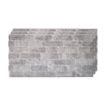 thumbnail image 1 of Izodekor 3D Brick Effect Wall Panels - Cladding, Stone Look, Styrofoam Facing for Living Room, 19x39 in, 3 Panels, White Grey SL-1702, 1 of 11