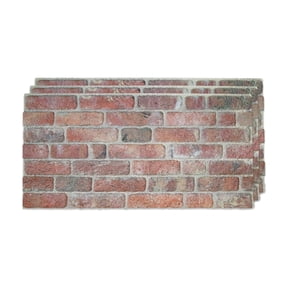 Izodekor 3D Brick Effect Wall Panels - Cladding, Stone Look, Styrofoam Facing for Living Room, 19x39 in, 3 Panels, Stone Bridge SL-1902
