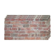 Izodekor 3D Brick Effect Wall Panels - Cladding, Stone Look, Styrofoam Facing for Living Room, 19x39 in, 3 Panels, Stone Bridge SL-1902