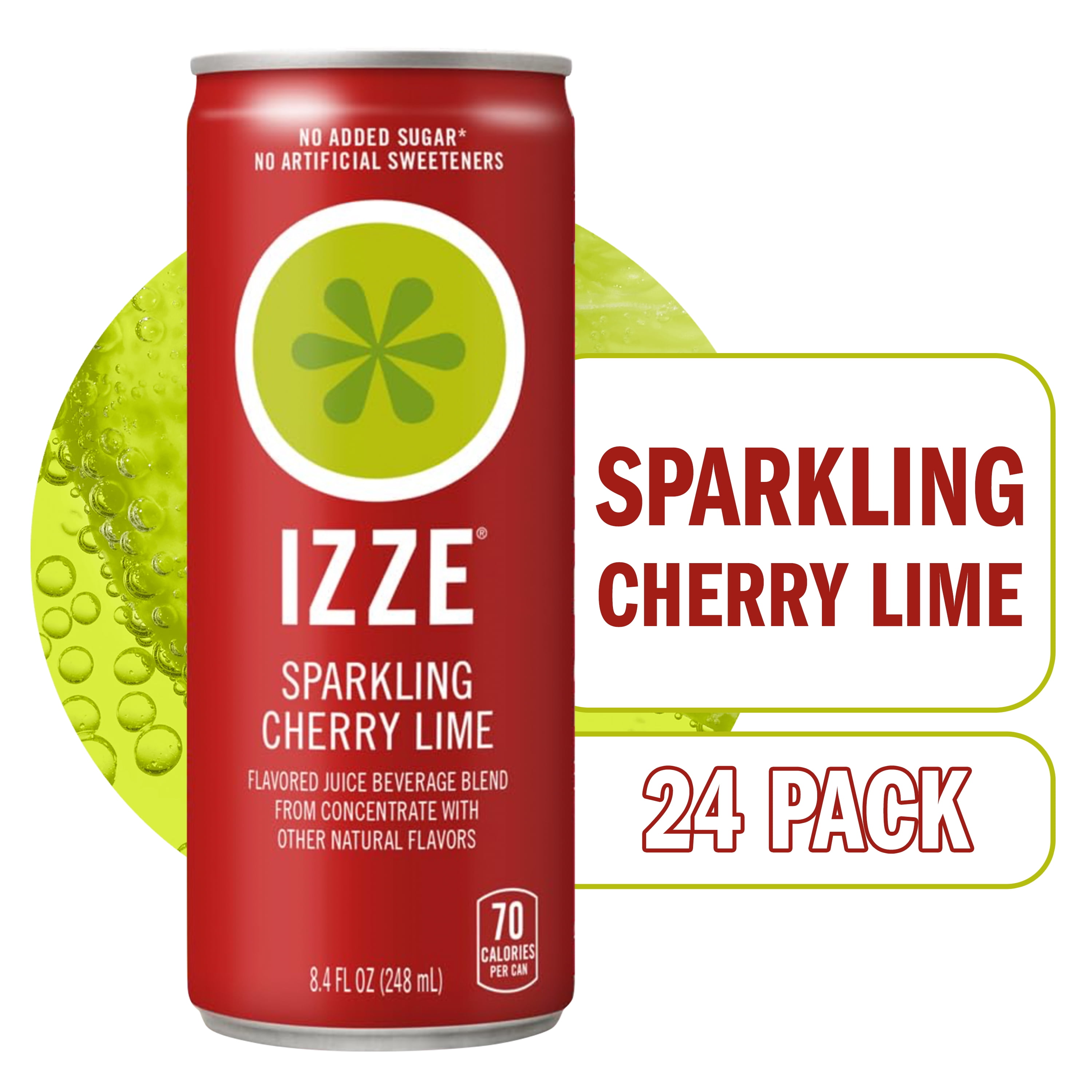 IZZE Sparkling Juice Beverage, Cherry Lime Drink, 8.4 oz