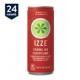 IZZE Sparkling Juice, Cherry Lime, 8.4 oz Cans, 24 Count
