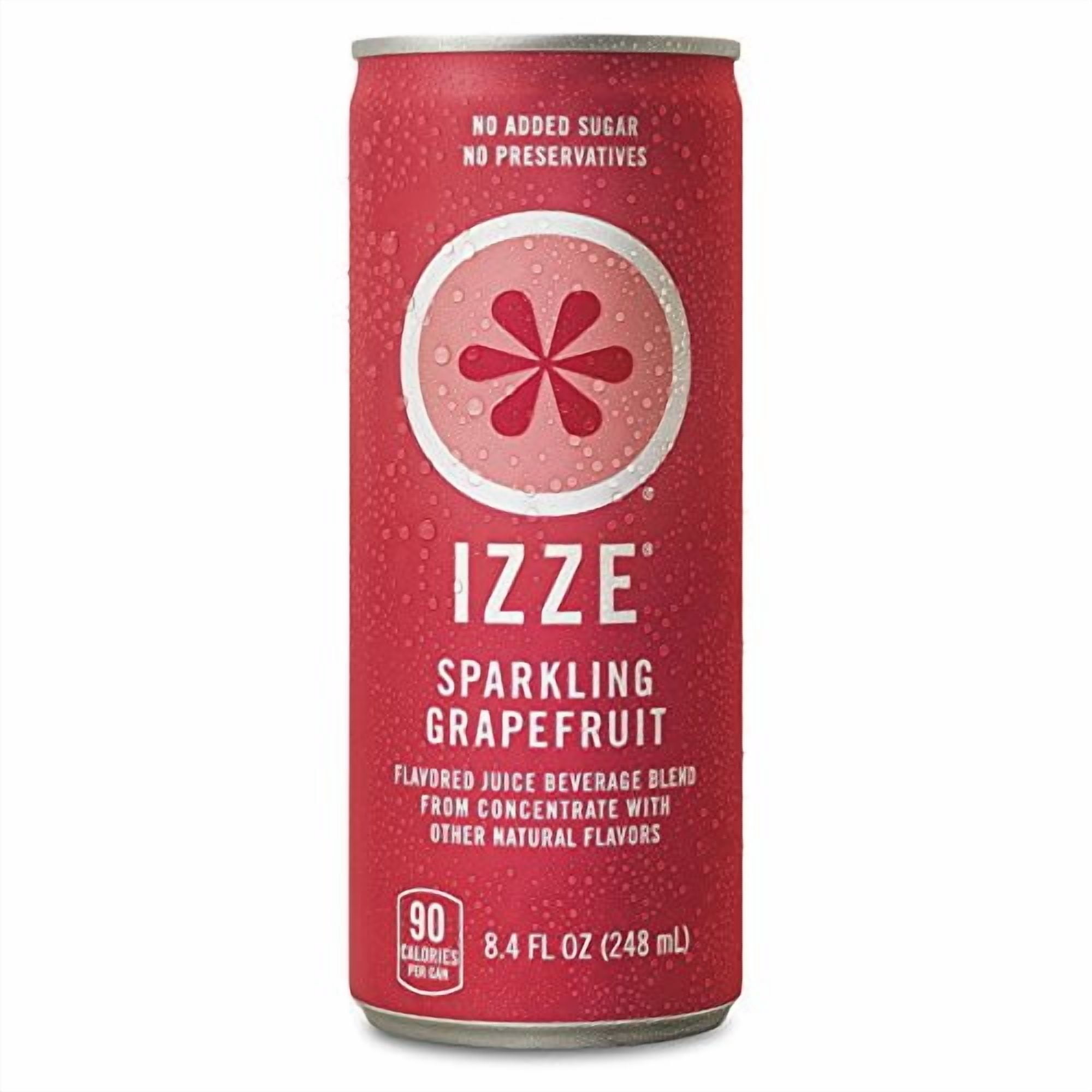 IZZE Sparkling Juice, Grapefruit, 8.4 oz Cans, 24 Count - Walmart.com