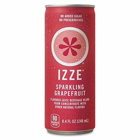IZZE Sparkling Juice, Grapefruit, 8.4 oz Cans, 24 Count