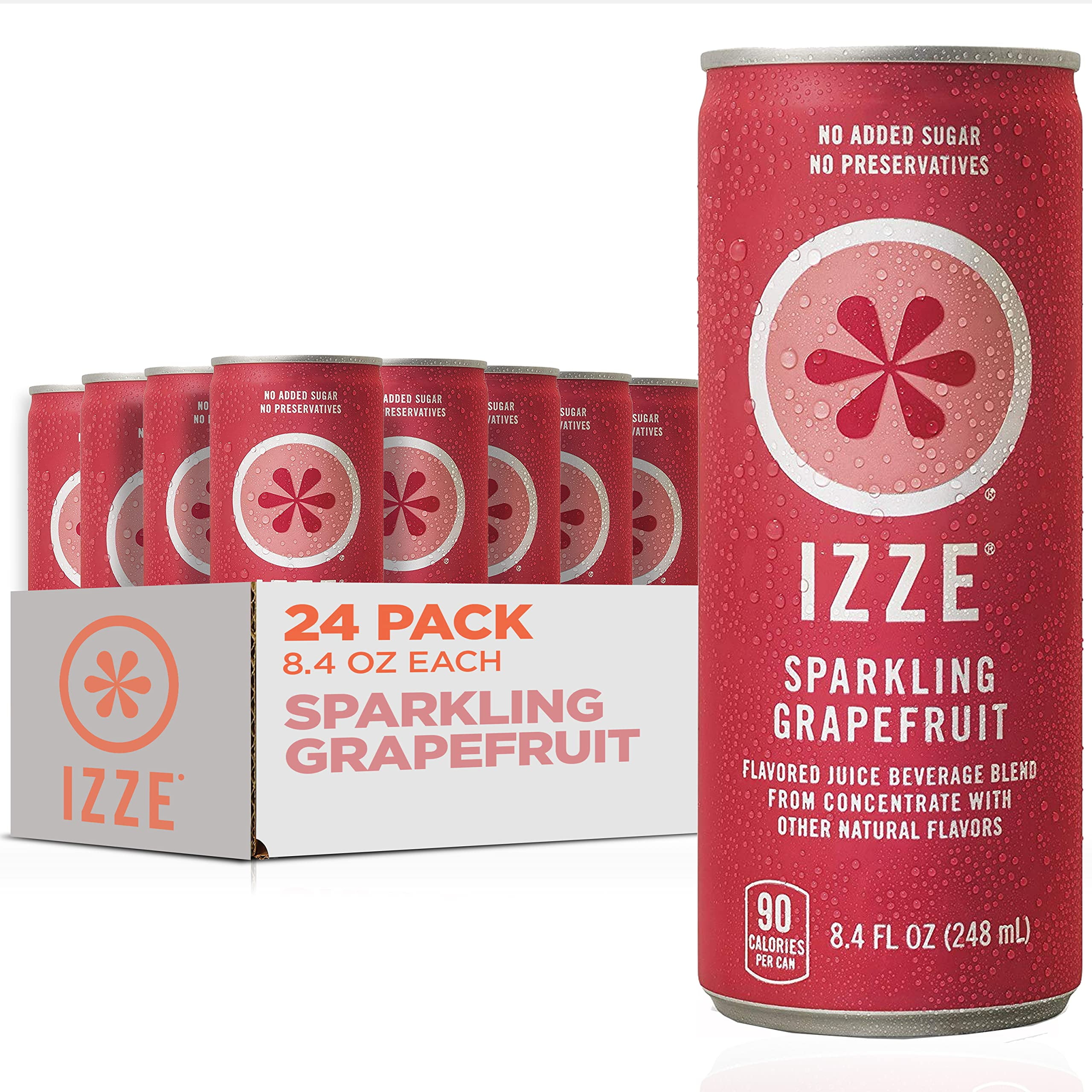 IZZE Sparkling Juice, Grapefruit, No Added Sugars, No Preservatives