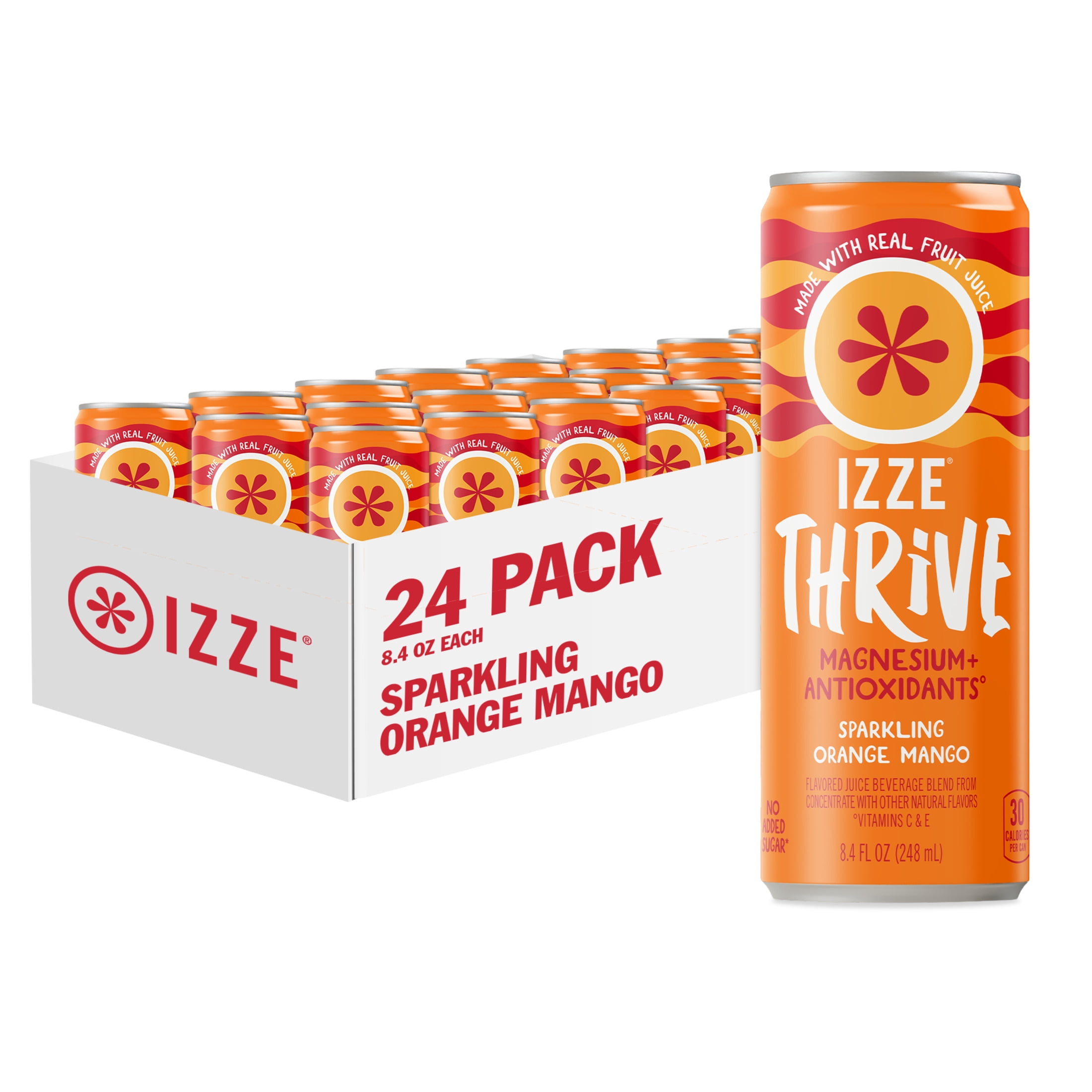 IZZE AMBIENT SPARKLING ORANGE MANGO WITH MAGNESIUM CN 8.4 FL OZ