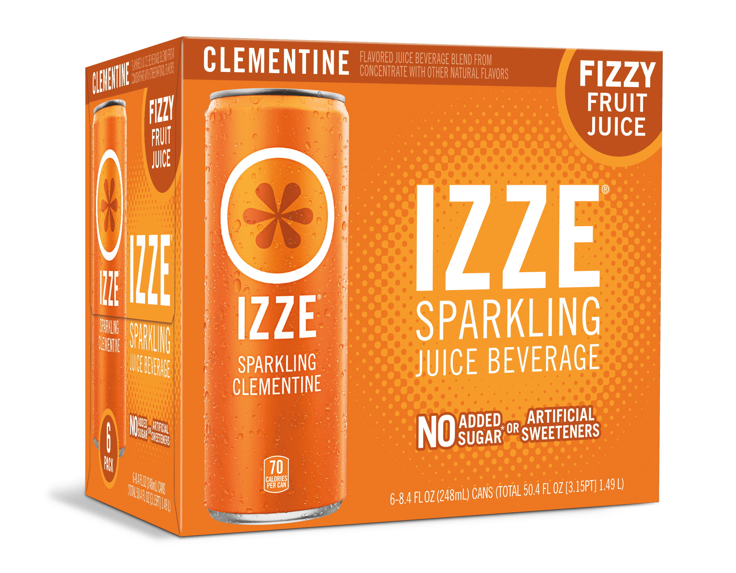 IZZE Sparkling Mango Flavored Juice Beverage 8.4 fl oz Cans/4pk