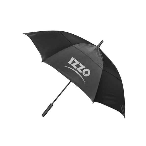 IZZO Golf Double Canopy 56" Auto-Open Oversized Umbrella, Black/Silver NEW -