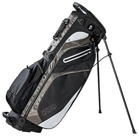 IZZO Golf Lite Carry Stand Bag Black with Dual Shoulder Strap